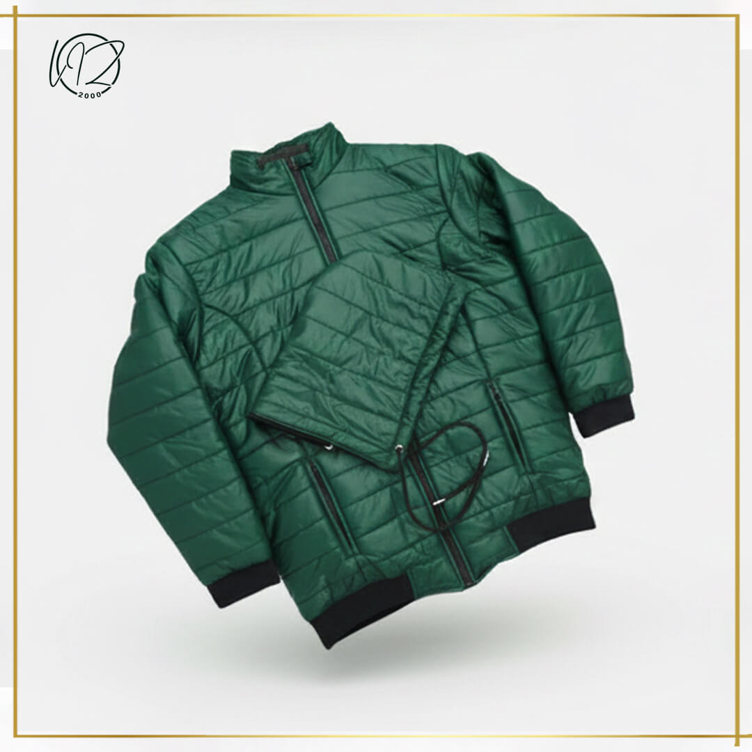 Olive Puffer Quilted Jacket